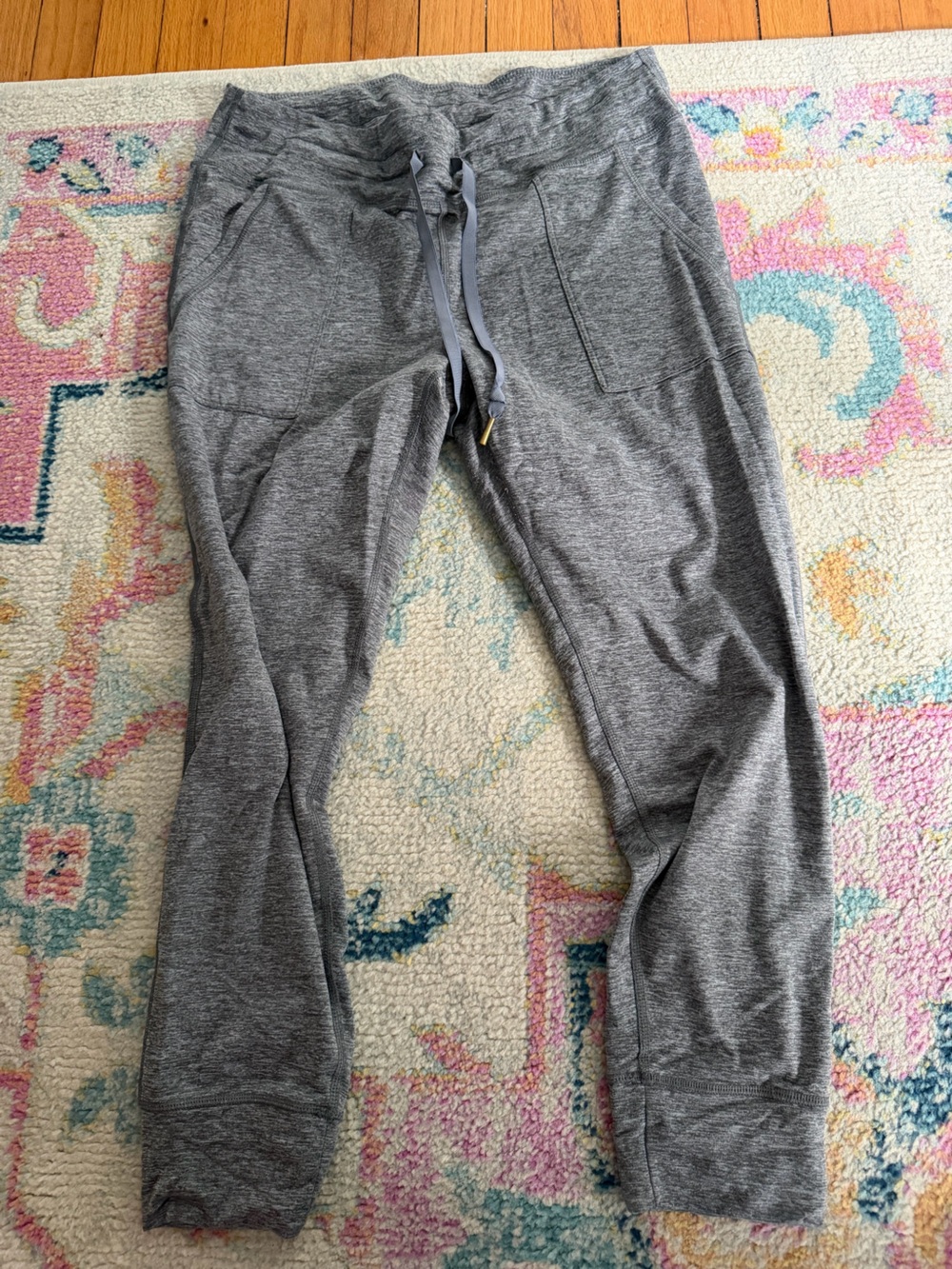 aerie Heather Gray Pullover Sweatshirt with Interior Print